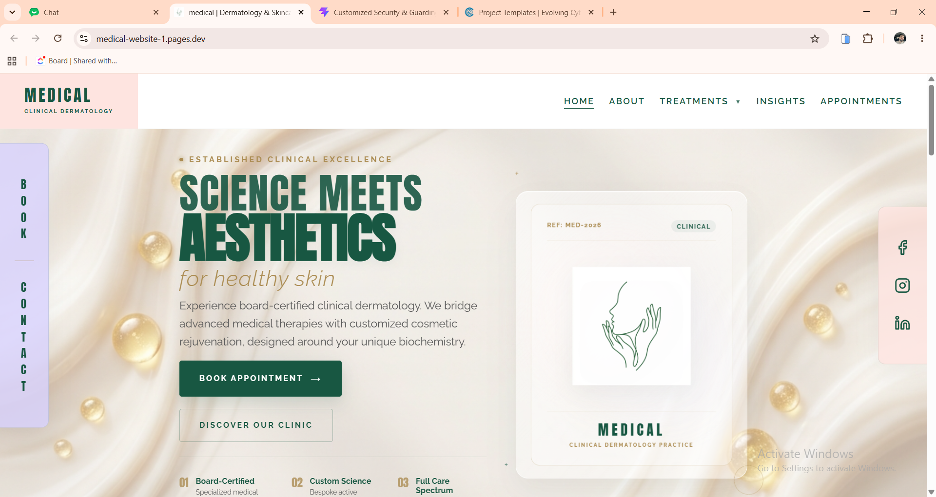 Medical Clinic template screenshot